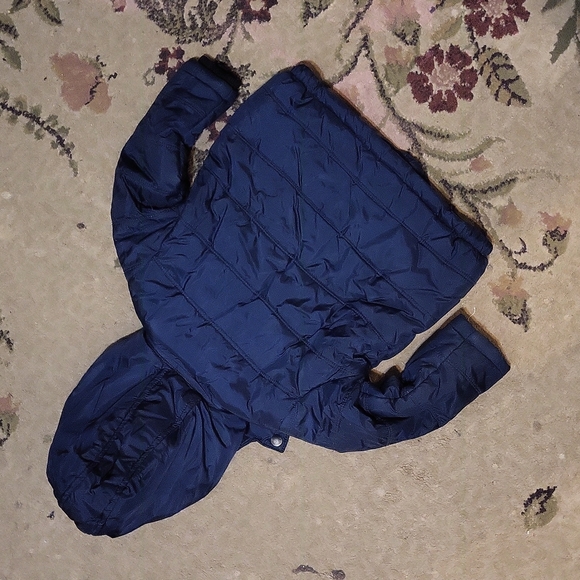 Calvin Klien winter coat 2T navy blue with lime green fleece lining 📦 - Picture 2 of 5